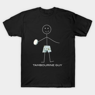 Funny Mens Tambourine Design T-Shirt